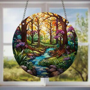 Dream Forest Suncatcher Window Hanging Decor For Garden Indoor Outdoor